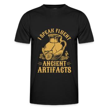 Conservateur - T-shirt sport Homme - noir - Devant - AI Model Male 178 dark (178cm)