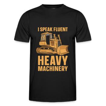 Bulldozer Planierraupe - T-shirt sport Homme - noir - Devant - AI Model Male 178 dark (178cm)
