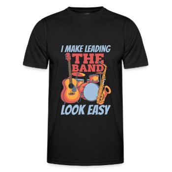 Directeur de l’orchestre - T-shirt sport Homme - noir - Devant - AI Model Male 178 dark (178cm)