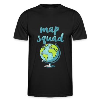 Géographie Géographe Kader - T-shirt sport Homme - noir - Devant - AI Model Male 178 dark (178cm)