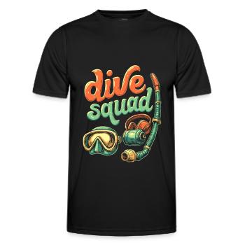 Commercial Diver Cadre - Men's Functional T-Shirt - black - Front - AI Model Male 178 dark (178cm)