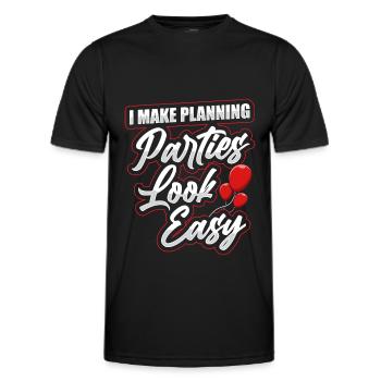 Organisateur d’événements - T-shirt sport Homme - noir - Devant - AI Model Male 178 dark (178cm)