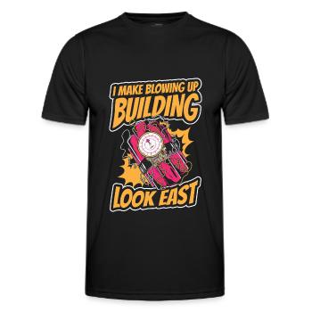 Sprengmeister - Männer Funktions-T-Shirt - Schwarz - Vorne - AI Model Male 178 dark (178cm)