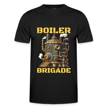 Boiler Operator Team - Men's Functional T-Shirt - black - Front - AI Model Male 178 dark (178cm)