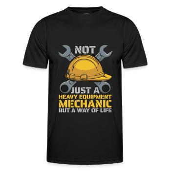 Heavy Machinery Mechanic - Men's Functional T-Shirt - black - Front - AI Model Male 178 dark (178cm)