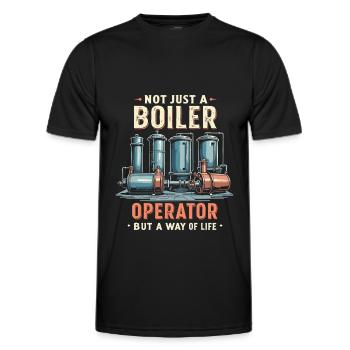 Boiler operators - Men's Functional T-Shirt - black - Front - AI Model Male 178 dark (178cm)