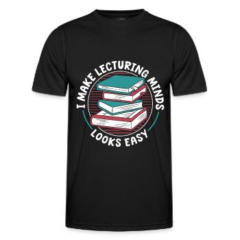 Professeur - T-shirt sport Homme - noir - Devant - AI Model Male 178 dark (178cm)