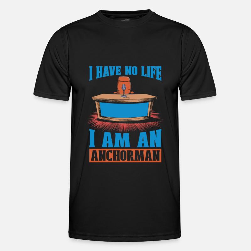 Moderator - Männer Funktions-T-Shirt - Schwarz