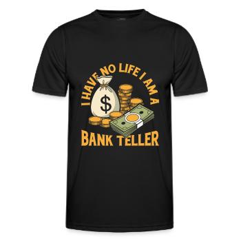 Bank employee - Men's Functional T-Shirt - black - Front - AI Model Male 178 dark (178cm)