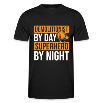 Demolition expert - Men's Functional T-Shirt - black - Front - AI Model Male 178 dark (178cm)