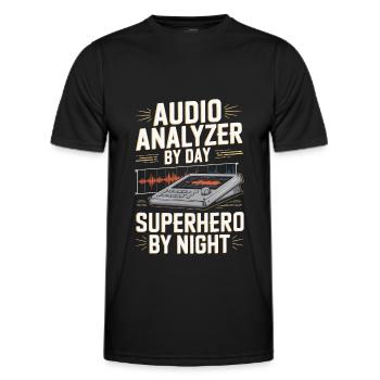 Analyseur audio - T-shirt sport Homme - noir - Devant - AI Model Male 178 dark (178cm)