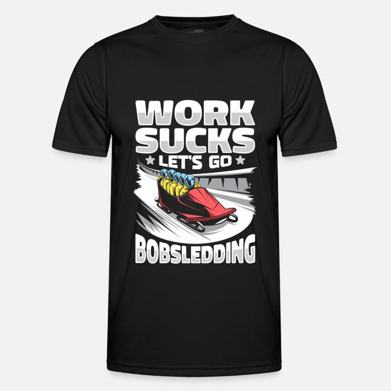 Bobsledding - Men's Functional T-Shirt - black