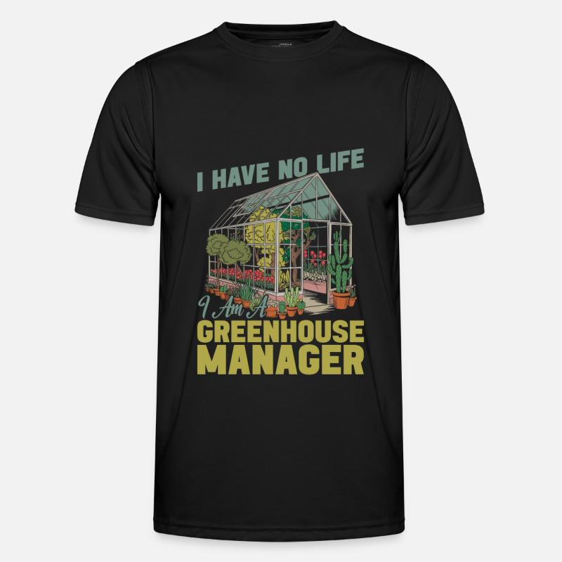 Gewächshausmanager Männer Funktions-T-Shirt