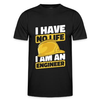 Ingenieur - Männer Funktions-T-Shirt - Schwarz - Vorne - AI Model Male 178 dark (178cm)