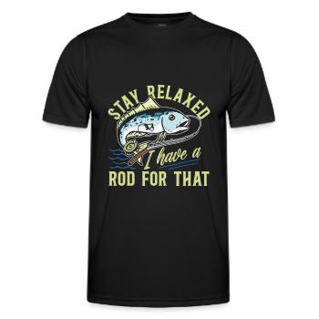 Fisherman - Men's Functional T-Shirt - black - Front - AI Model Male 178 dark (178cm)