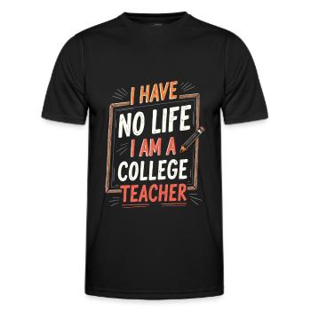 Professeur - T-shirt sport Homme - noir - Devant - AI Model Male 178 dark (178cm)