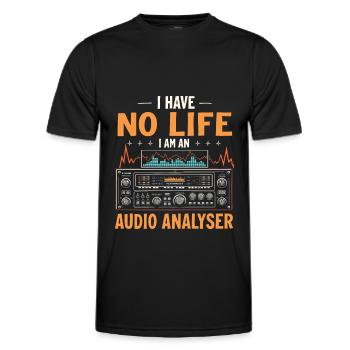 Analyseur audio - T-shirt sport Homme - noir - Devant - AI Model Male 178 dark (178cm)