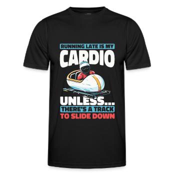 Bobfahren - Männer Funktions-T-Shirt - Schwarz - Vorne - AI Model Male 178 dark (178cm)