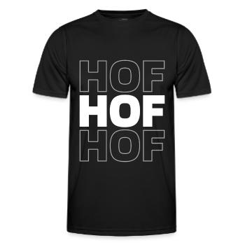 Deutsche Stadt Hof Bayern - Männer Funktions-T-Shirt - Schwarz - Vorne - AI Model Male 178 dark (178cm)