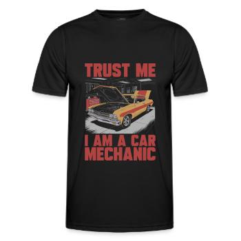 Car mechanic - Men's Functional T-Shirt - black - Front - AI Model Male 178 dark (178cm)