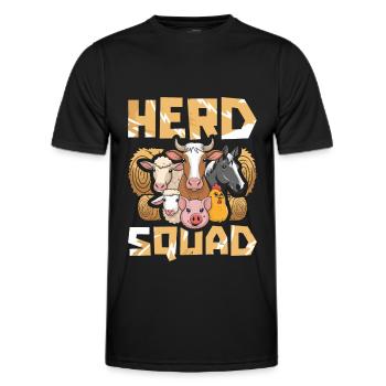 Cattle Breeder Cadre - Men's Functional T-Shirt - black - Front - AI Model Male 178 dark (178cm)