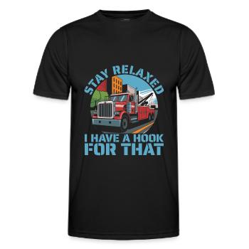 Abschleppdienst Abschlepper - Männer Funktions-T-Shirt - Schwarz - Vorne - AI Model Male 178 dark (178cm)