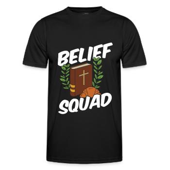 Cadre de prêtre - T-shirt sport Homme - noir - Devant - AI Model Male 178 dark (178cm)