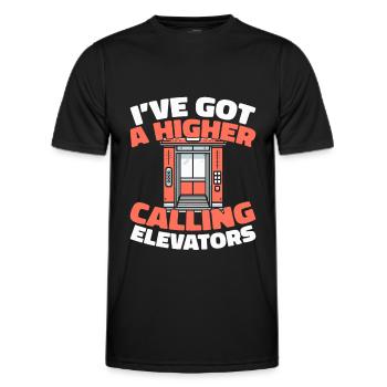 Elevator Elevator - Men's Functional T-Shirt - black - Front - AI Model Male 178 dark (178cm)