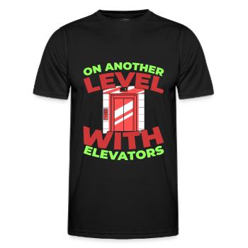 Elevator Elevator - Men's Functional T-Shirt - black - Front - AI Model Male 178 dark (178cm)