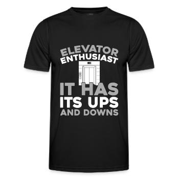 Elevator Elevator - Men's Functional T-Shirt - black - Front - AI Model Male 178 dark (178cm)