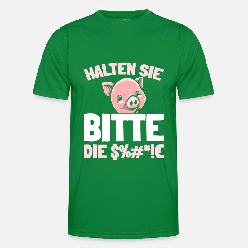 Schwein Schweinebauer Männer Funktions-T-Shirt