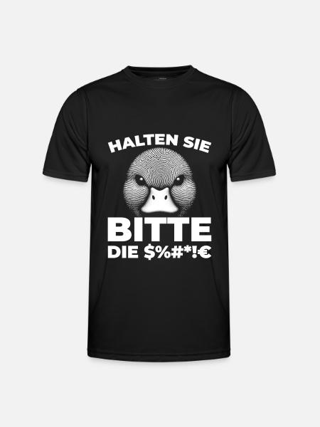 duck please shut up - Men's Functional T-Shirt - black