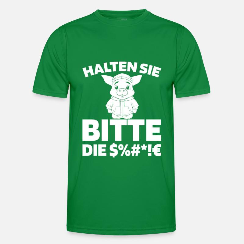 Schwein Schweinebauer Männer Funktions-T-Shirt