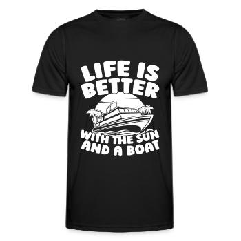 Kreuzfahrt - Männer Funktions-T-Shirt - Schwarz - Vorne - AI Model Male 178 dark (178cm)