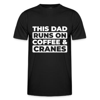 Crane Operator Crane Operator Coffee Father Dad - Men's Functional T-Shirt - black - Front - AI Model Male 178 dark (178cm)