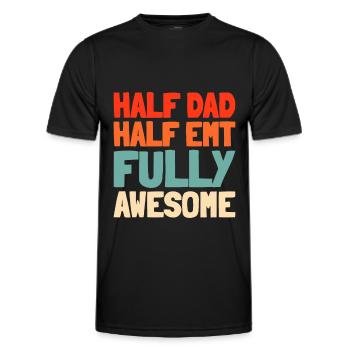 Rettungsdienst Sanitäter Rettungssanitäter - Männer Funktions-T-Shirt - Schwarz - Vorne - AI Model Male 178 dark (178cm)