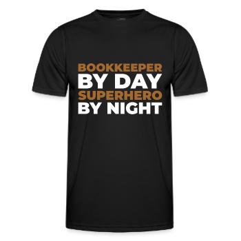 Buchhalter - Männer Funktions-T-Shirt - Schwarz - Vorne - AI Model Male 178 dark (178cm)