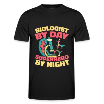 Biologie Biologe - Männer Funktions-T-Shirt - Schwarz - Vorne - AI Model Male 178 dark (178cm)