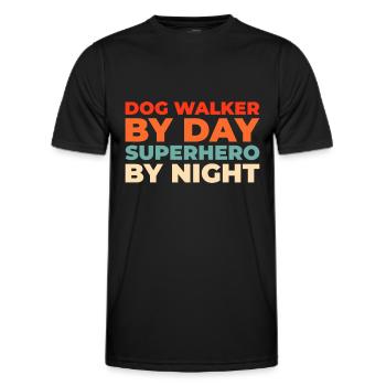 Maître-chien - T-shirt sport Homme - noir - Devant - AI Model Male 178 dark (178cm)