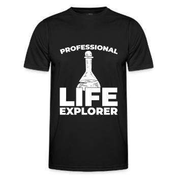 Biologie Biologe - Männer Funktions-T-Shirt - Schwarz - Vorne - AI Model Male 178 dark (178cm)