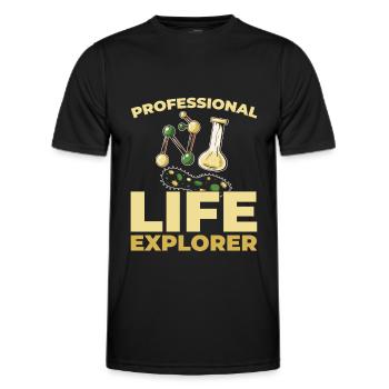 Biologie Biologe - Männer Funktions-T-Shirt - Schwarz - Vorne - AI Model Male 178 dark (178cm)