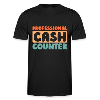 Bank employee - Men's Functional T-Shirt - black - Front - AI Model Male 178 dark (178cm)