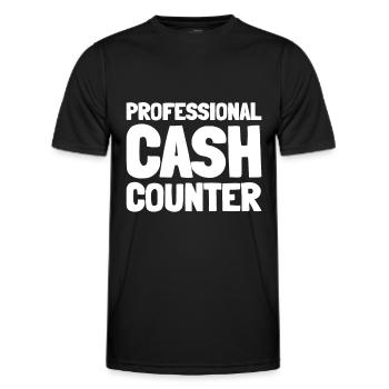 Bank employee - Men's Functional T-Shirt - black - Front - AI Model Male 178 dark (178cm)