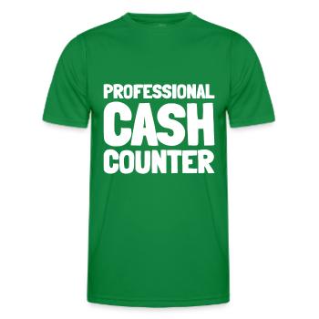 Bank employee - Men's Functional T-Shirt - kelly green - Front - AI Model Male 178 dark (178cm)
