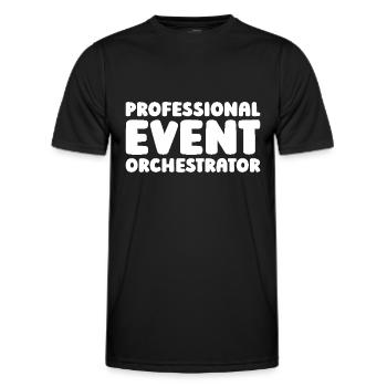 Organisateur d’événements - T-shirt sport Homme - noir - Devant - AI Model Male 178 dark (178cm)
