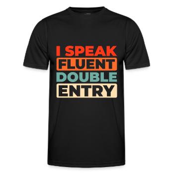Buchhalter - Männer Funktions-T-Shirt - Schwarz - Vorne - AI Model Male 178 dark (178cm)