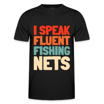 Fisherman - Men's Functional T-Shirt - black - Front - AI Model Male 178 dark (178cm)