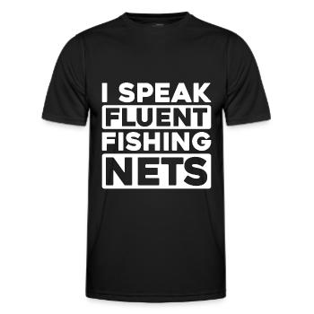 Fisherman - Men's Functional T-Shirt - black - Front - AI Model Male 178 dark (178cm)