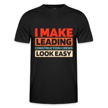 Contremaître en construction - T-shirt sport Homme - noir - Devant - AI Model Male 178 dark (178cm)