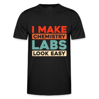 Chemical laboratory assistant - Men's Functional T-Shirt - black - Front - AI Model Male 178 dark (178cm)